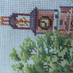 Set Of 2 Framed Vintage Needlepoint Exquisite Stitching And Framing